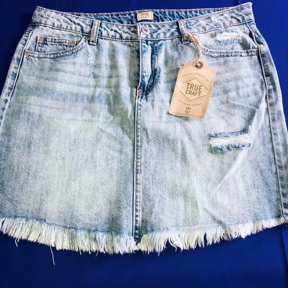 TRUE CRAFT |  Denim | mini skirts  | size 7 | - Picture 3 of 5